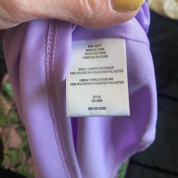 NSR Green Purple Floral Maxi Dress Tiered Layered Ruffles Sleeveless S NEW - Picture 4 of 11